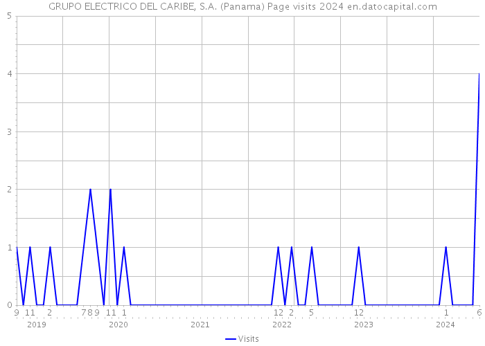 GRUPO ELECTRICO DEL CARIBE, S.A. (Panama) Page visits 2024 