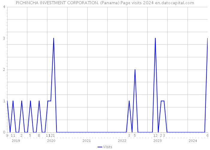 PICHINCHA INVESTMENT CORPORATION. (Panama) Page visits 2024 