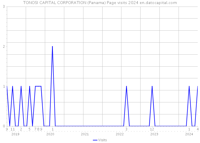 TONOSI CAPITAL CORPORATION (Panama) Page visits 2024 