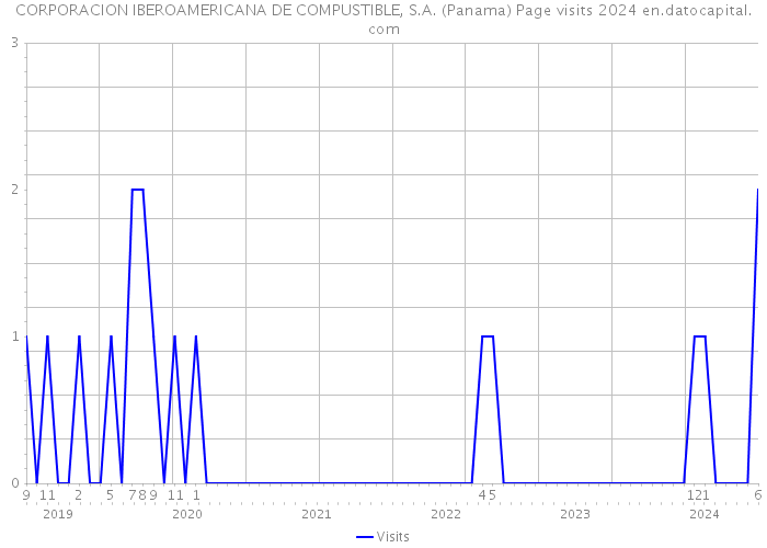 CORPORACION IBEROAMERICANA DE COMPUSTIBLE, S.A. (Panama) Page visits 2024 