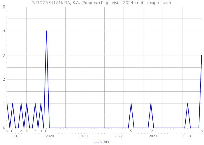 PUROGAS LLANURA, S.A. (Panama) Page visits 2024 