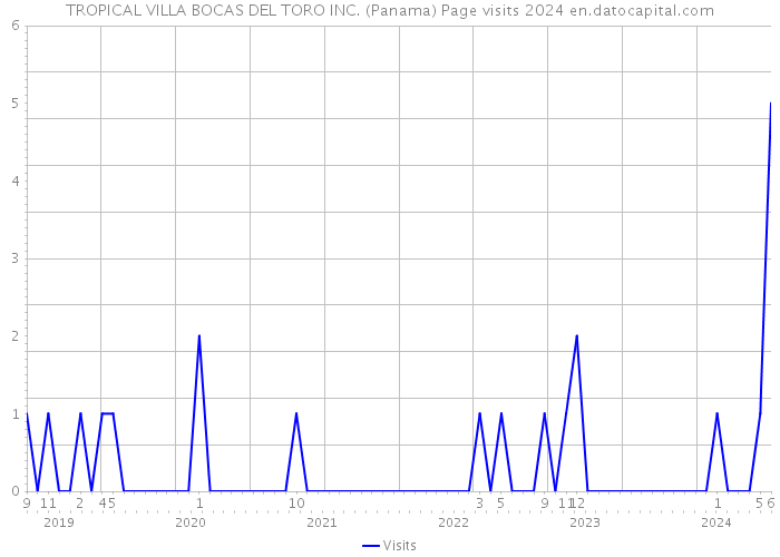 TROPICAL VILLA BOCAS DEL TORO INC. (Panama) Page visits 2024 
