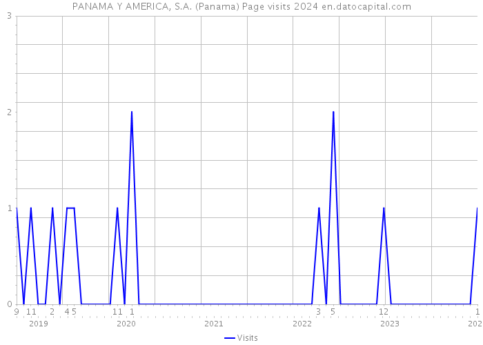 PANAMA Y AMERICA, S.A. (Panama) Page visits 2024 