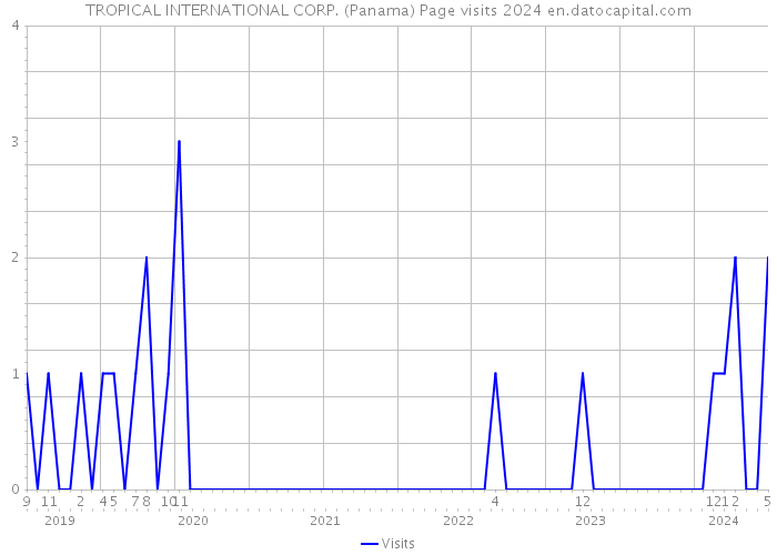 TROPICAL INTERNATIONAL CORP. (Panama) Page visits 2024 
