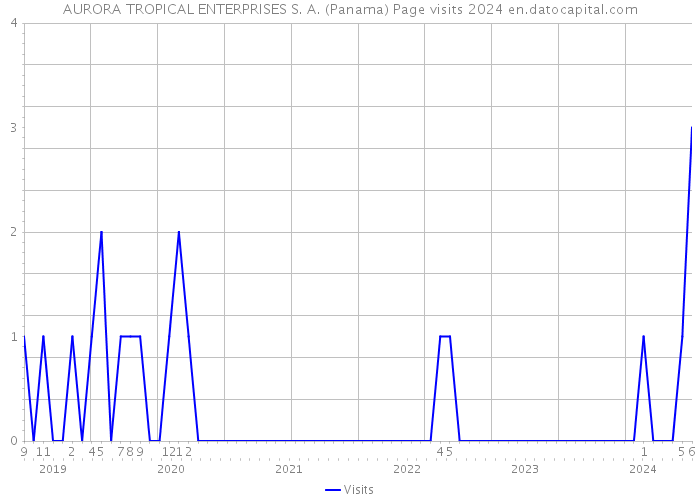 AURORA TROPICAL ENTERPRISES S. A. (Panama) Page visits 2024 