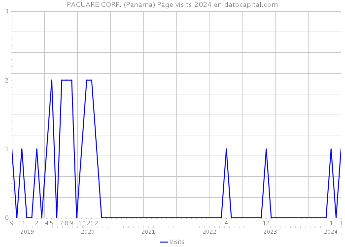 PACUARE CORP. (Panama) Page visits 2024 