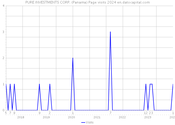 PURE INVESTMENTS CORP. (Panama) Page visits 2024 