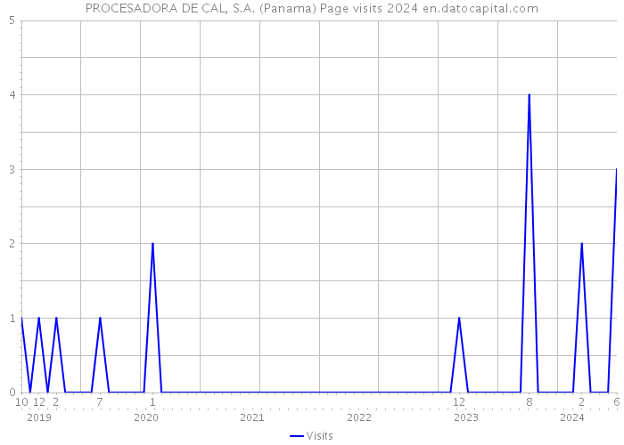 PROCESADORA DE CAL, S.A. (Panama) Page visits 2024 