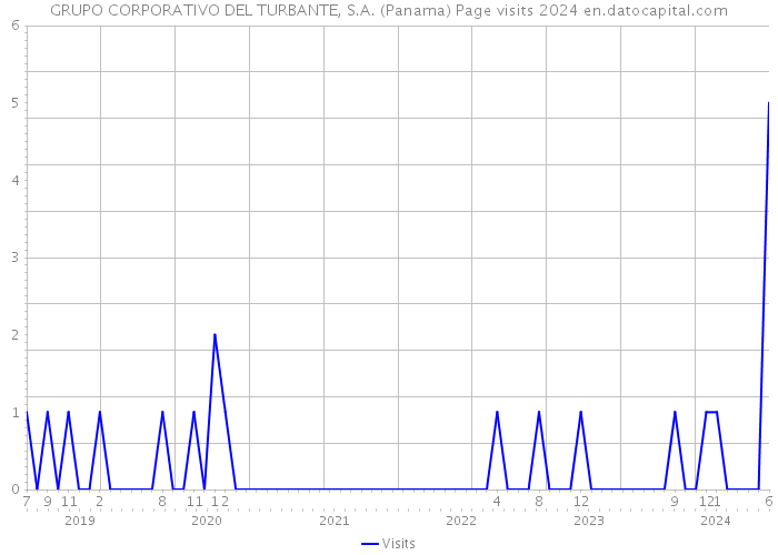 GRUPO CORPORATIVO DEL TURBANTE, S.A. (Panama) Page visits 2024 