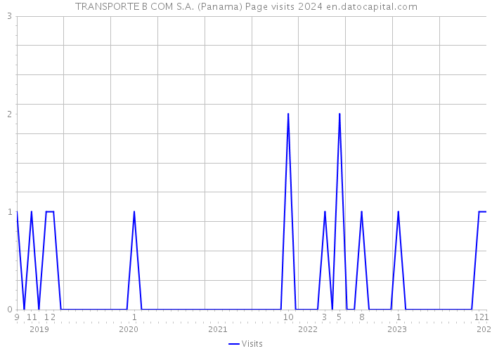 TRANSPORTE B COM S.A. (Panama) Page visits 2024 
