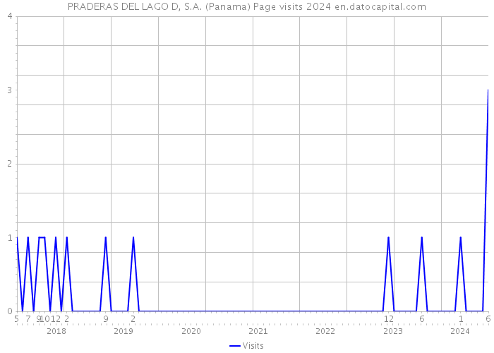 PRADERAS DEL LAGO D, S.A. (Panama) Page visits 2024 
