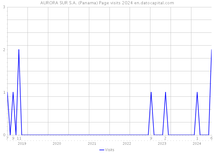 AURORA SUR S.A. (Panama) Page visits 2024 