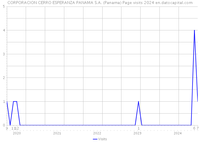 CORPORACION CERRO ESPERANZA PANAMA S.A. (Panama) Page visits 2024 