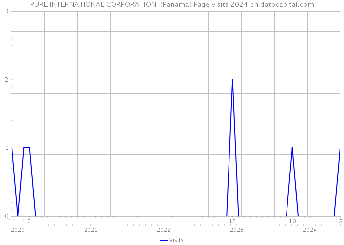 PURE INTERNATIONAL CORPORATION. (Panama) Page visits 2024 