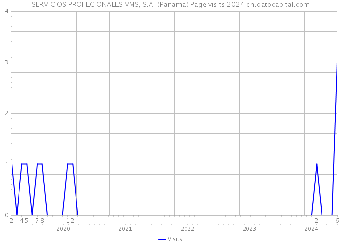 SERVICIOS PROFECIONALES VMS, S.A. (Panama) Page visits 2024 