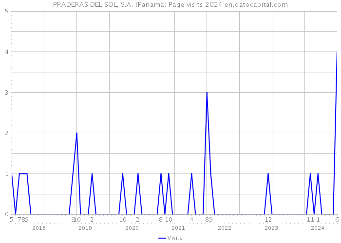 PRADERAS DEL SOL, S.A. (Panama) Page visits 2024 
