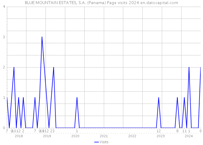 BLUE MOUNTAIN ESTATES, S.A. (Panama) Page visits 2024 
