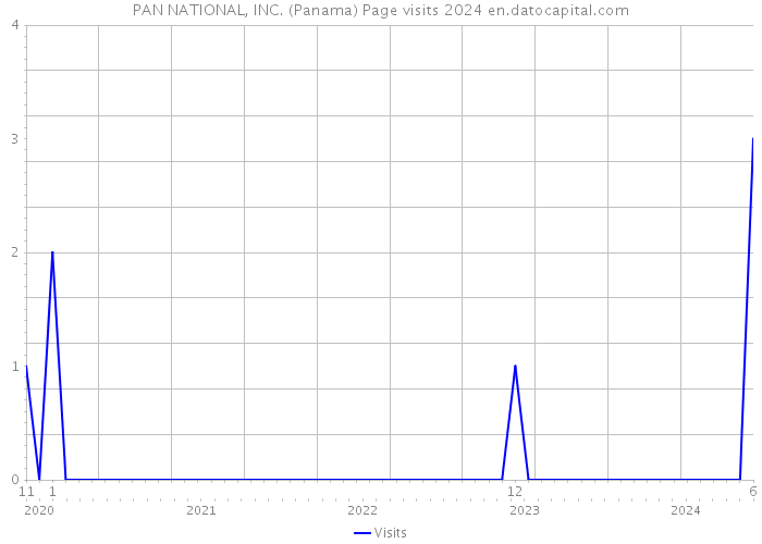 PAN NATIONAL, INC. (Panama) Page visits 2024 