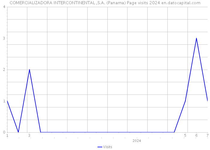 COMERCIALIZADORA INTERCONTINENTAL ,S.A. (Panama) Page visits 2024 