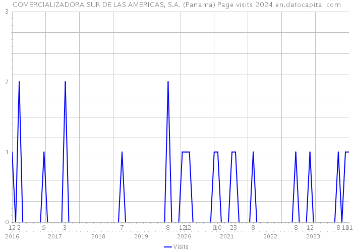 COMERCIALIZADORA SUR DE LAS AMERICAS, S.A. (Panama) Page visits 2024 