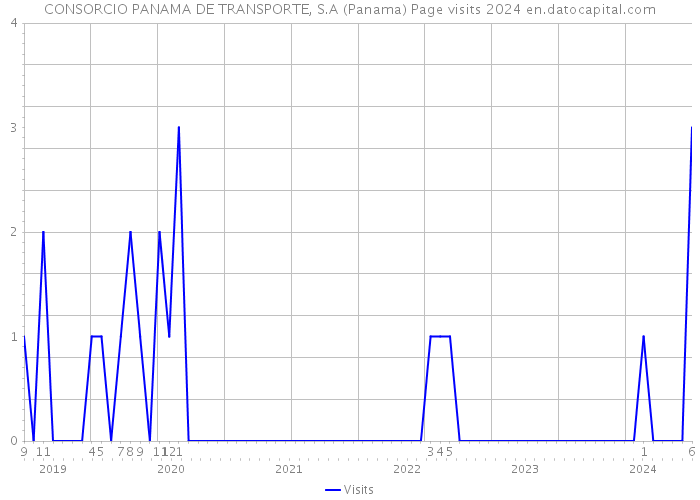 CONSORCIO PANAMA DE TRANSPORTE, S.A (Panama) Page visits 2024 
