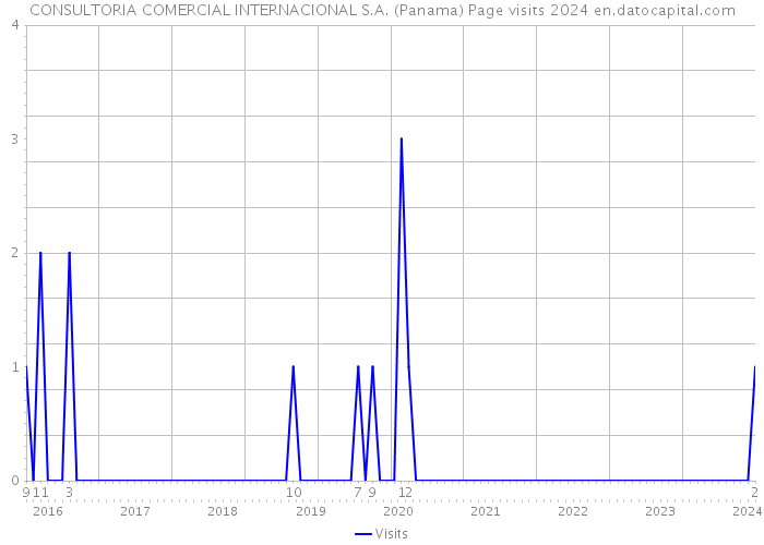 CONSULTORIA COMERCIAL INTERNACIONAL S.A. (Panama) Page visits 2024 