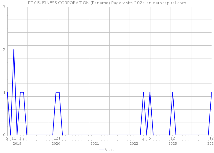 PTY BUSINESS CORPORATION (Panama) Page visits 2024 