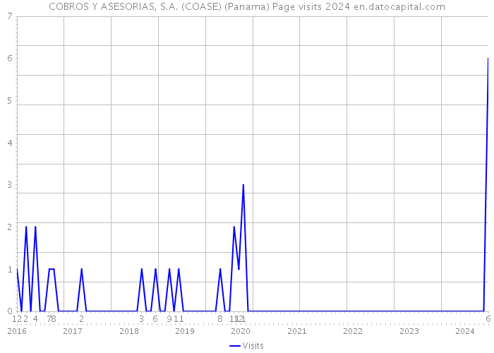 COBROS Y ASESORIAS, S.A. (COASE) (Panama) Page visits 2024 