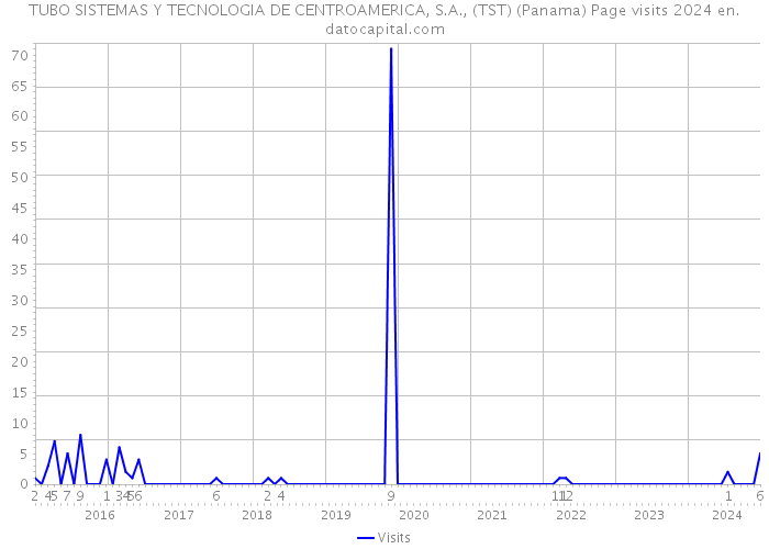 TUBO SISTEMAS Y TECNOLOGIA DE CENTROAMERICA, S.A., (TST) (Panama) Page visits 2024 