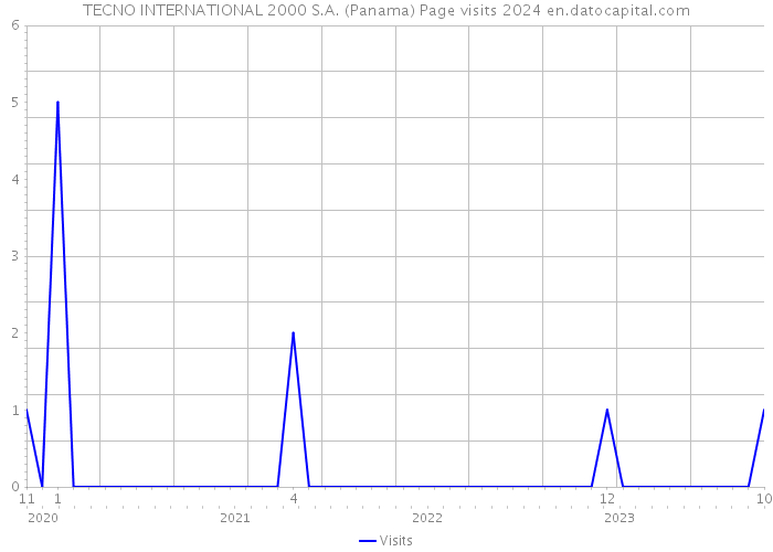 TECNO INTERNATIONAL 2000 S.A. (Panama) Page visits 2024 