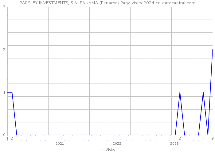 PARSLEY INVESTMENTS, S.A. PANAMA (Panama) Page visits 2024 