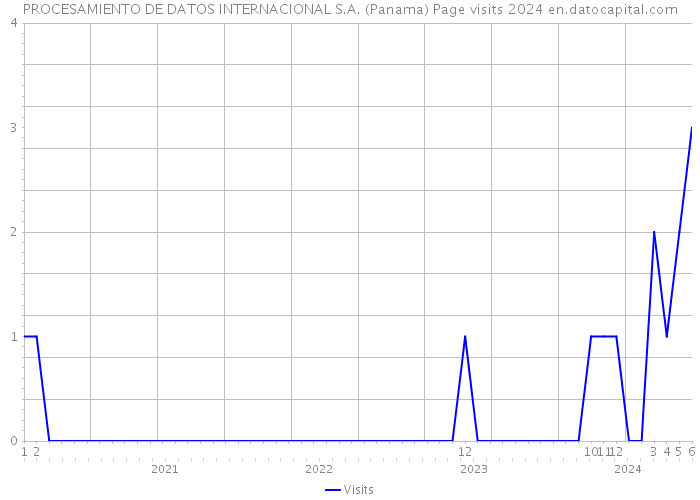 PROCESAMIENTO DE DATOS INTERNACIONAL S.A. (Panama) Page visits 2024 