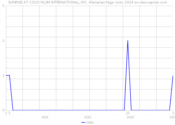 SUNRISE AT COCO PLUM INTERNATIONAL, INC. (Panama) Page visits 2024 