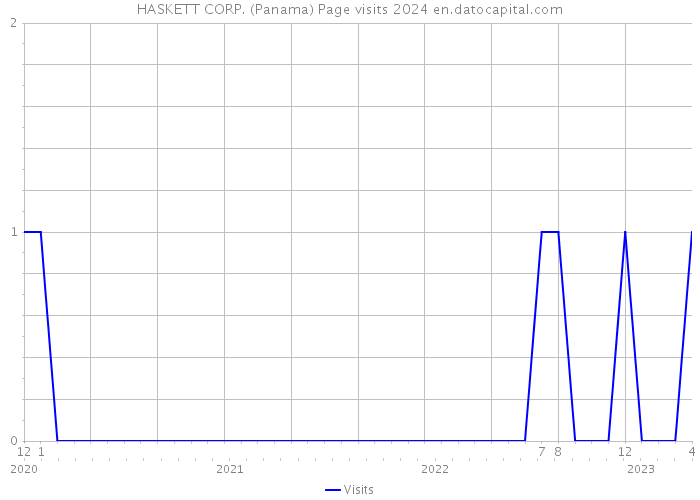 HASKETT CORP. (Panama) Page visits 2024 