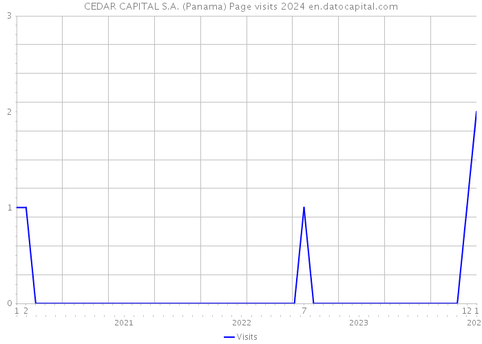 CEDAR CAPITAL S.A. (Panama) Page visits 2024 