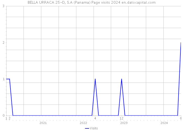 BELLA URRACA 25-D, S.A (Panama) Page visits 2024 