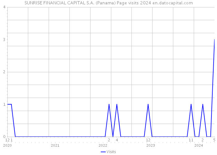 SUNRISE FINANCIAL CAPITAL S.A. (Panama) Page visits 2024 