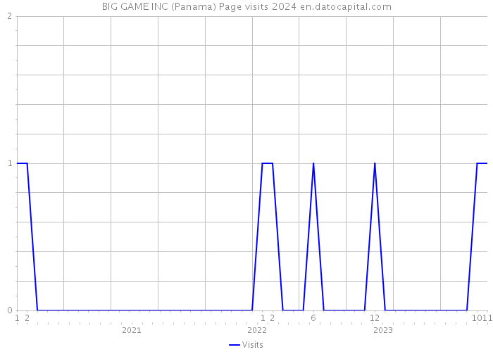 BIG GAME INC (Panama) Page visits 2024 