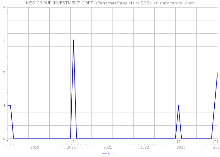 NEO GROUP INVESTMENT CORP. (Panama) Page visits 2024 