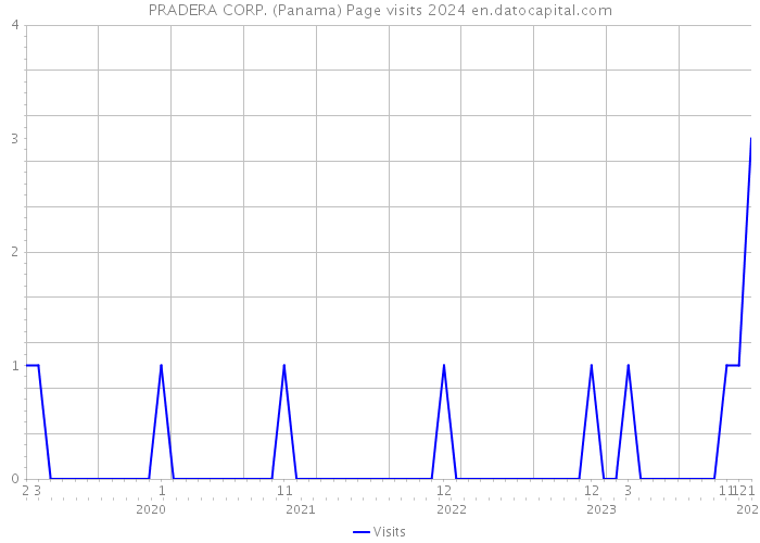 PRADERA CORP. (Panama) Page visits 2024 