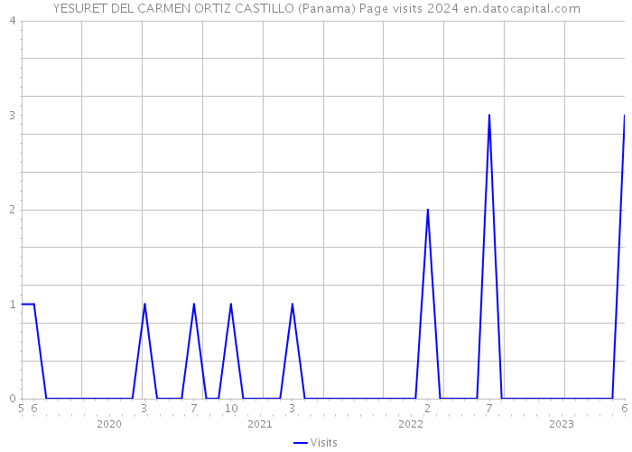 YESURET DEL CARMEN ORTIZ CASTILLO (Panama) Page visits 2024 