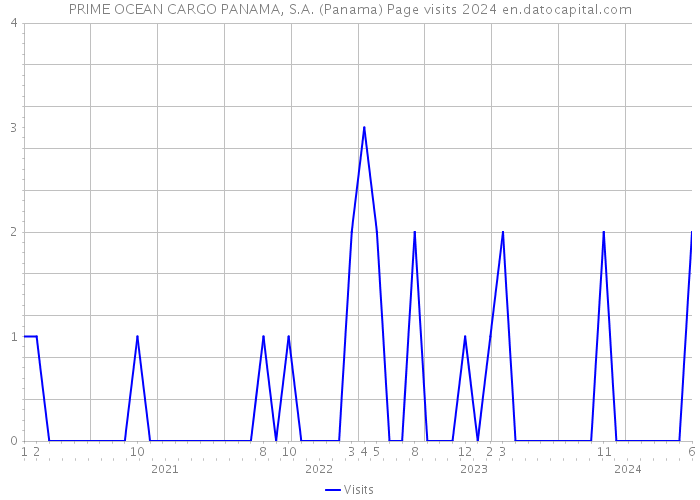 PRIME OCEAN CARGO PANAMA, S.A. (Panama) Page visits 2024 