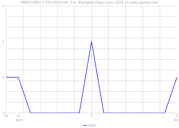 MERCADEO Y TECNOLOGIA, S.A. (Panama) Page visits 2024 