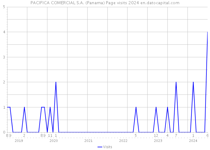 PACIFICA COMERCIAL S.A. (Panama) Page visits 2024 