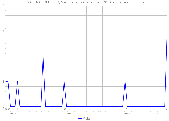 PRADERAS DEL LIRIO, S.A. (Panama) Page visits 2024 