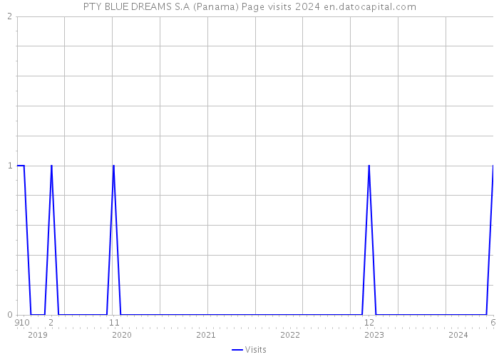 PTY BLUE DREAMS S.A (Panama) Page visits 2024 