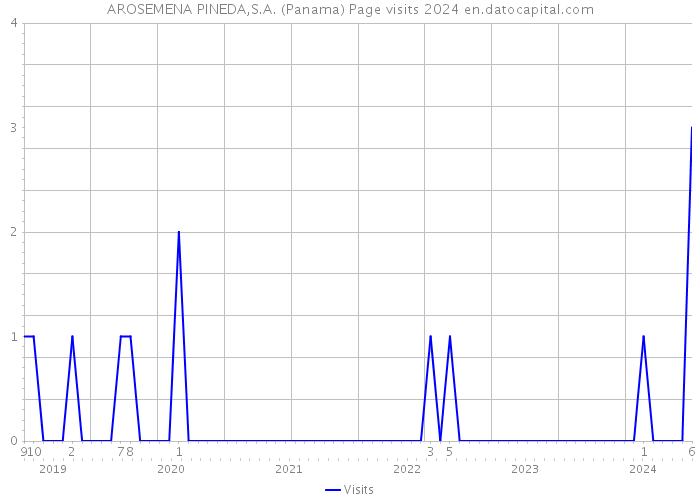 AROSEMENA PINEDA,S.A. (Panama) Page visits 2024 