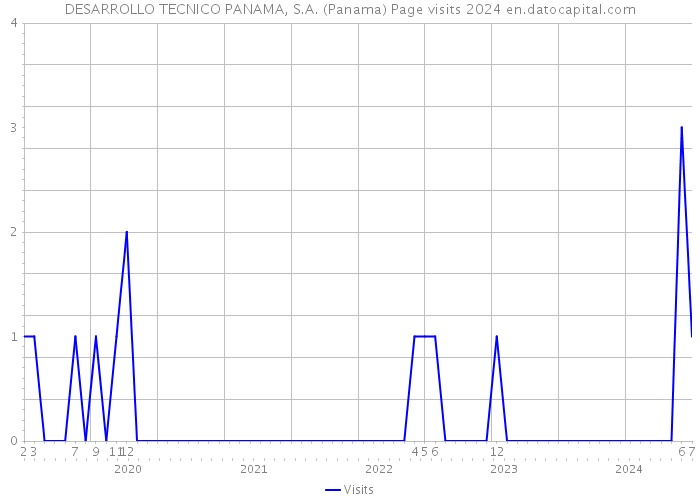 DESARROLLO TECNICO PANAMA, S.A. (Panama) Page visits 2024 
