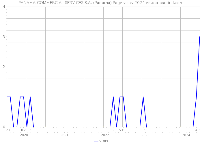 PANAMA COMMERCIAL SERVICES S.A. (Panama) Page visits 2024 