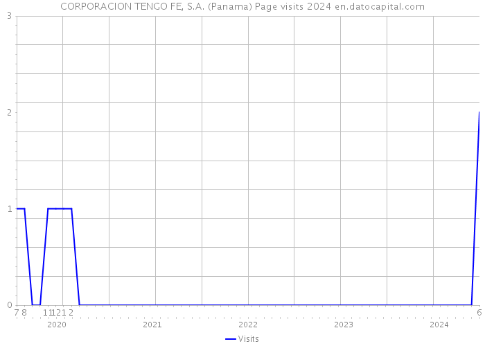 CORPORACION TENGO FE, S.A. (Panama) Page visits 2024 